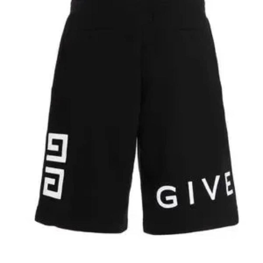 Givenchy Black Boxy Fit Cotton Shorts